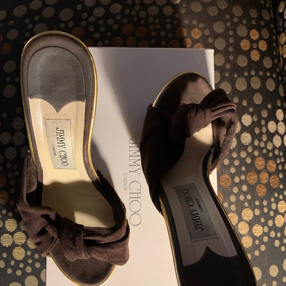 Jimmy Choi suede slide sandals